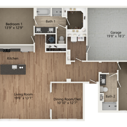 Cottage B Floor Plan Image