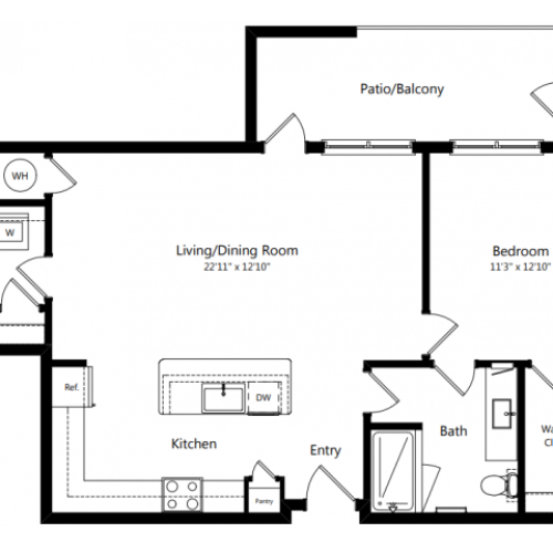 A7 | 1 bed 1 bath | from 877 square feet