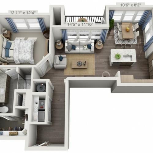 A5 | 1 bed 1 bath | from 842 square feet