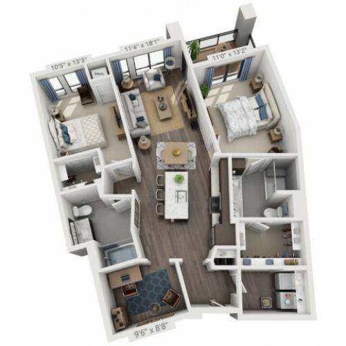 C5 | 2 bed 2 bath | from 1251 square feet
