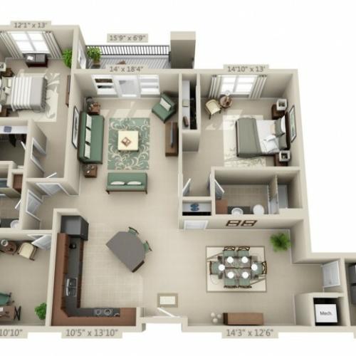 Sonata | 2 bed 2 bath | from 1593 square feet