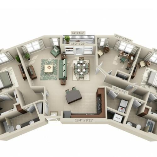 Stretto | 2 bed 2 bath | from 1558 square feet
