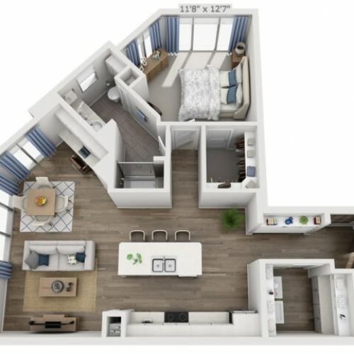 B6 | 1 bed 1 bath | from 963 square feet