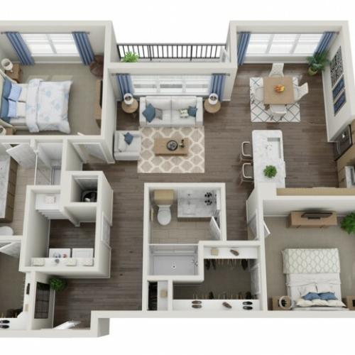 C6 | 2 bed 2 bath | from 1250 square feet