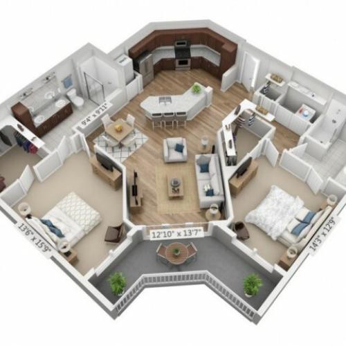 Stretto | 2 bed 2 bath | from 1331 square feet