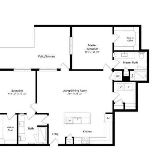 B3B | 2 bed 2 bath | from 1215 square feet