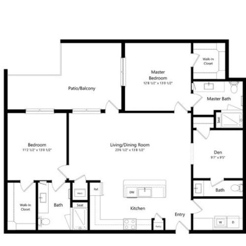 B4A | 2 bed 2 bath | from 1341 square feet