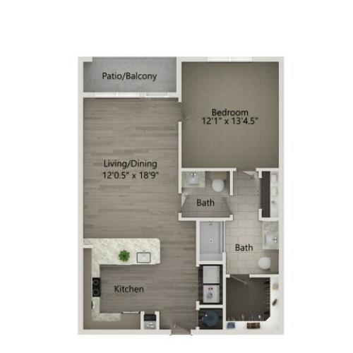 A4A-Z | 1 bed 1 bath | from 836 square feet
