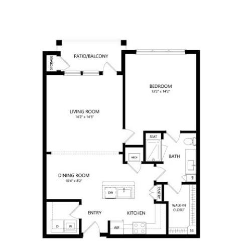 A2J | 1 bed 1 bath | from 907 square feet