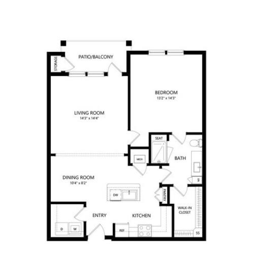 A2R | 1 bed 1 bath | from 907 square feet