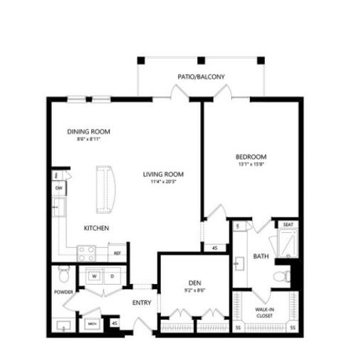 A4C | 1 bed 1 bath | from 1091 square feet