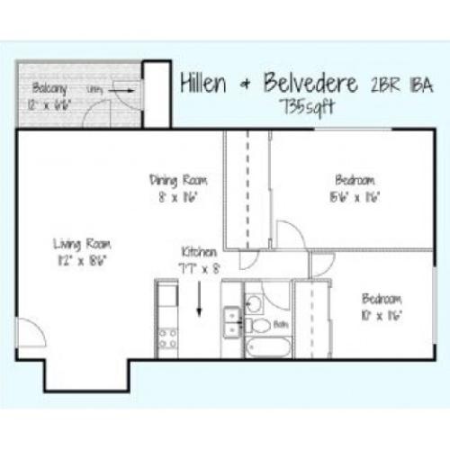 The Raven 1 Bed Apartment Hillen & Belvedere