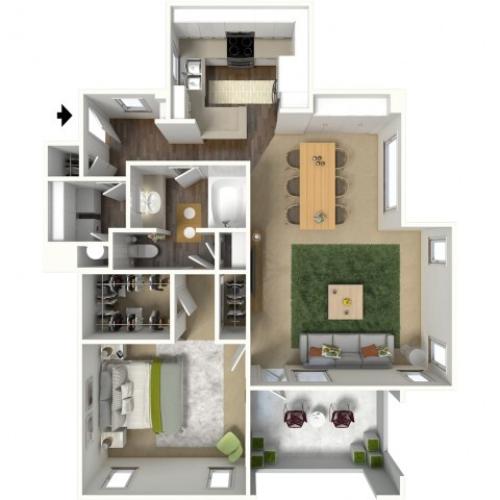 Ellington 1 Bed Apartment Sterling Village Apartments