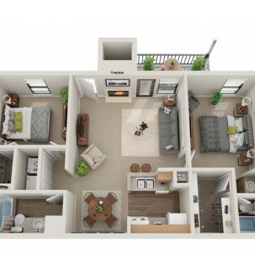 Seabiscuit Floorplan | Vanderbilt Apartments