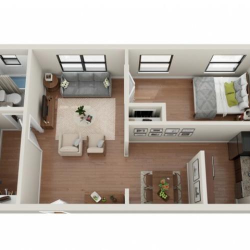 1 Bedroom Floor Plan | Apartments In St Louis | Convent Gardens