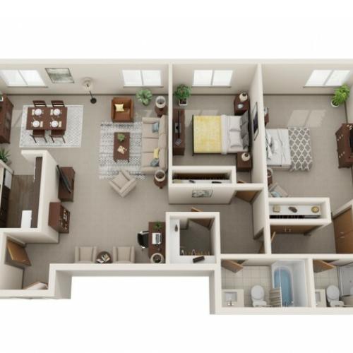 2 Bdrm Floor Plan | Apartments In St Louis | Del Coronado