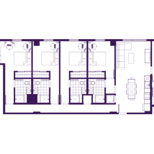 5 bed, 5 bath floorplan is 1,753 sq. ft.