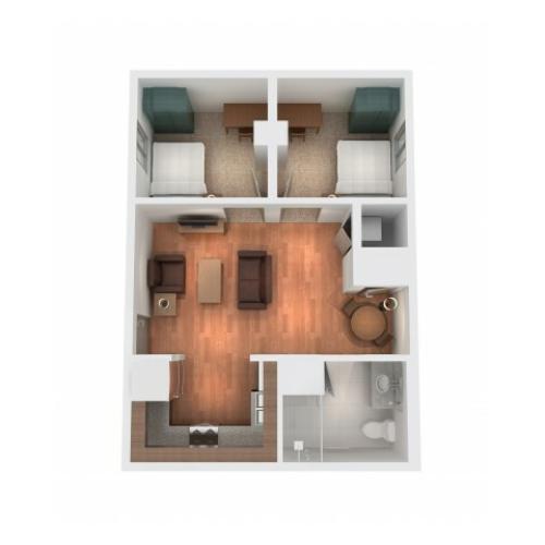 2 bedroom 1 bathroom floor plan 589 square feet