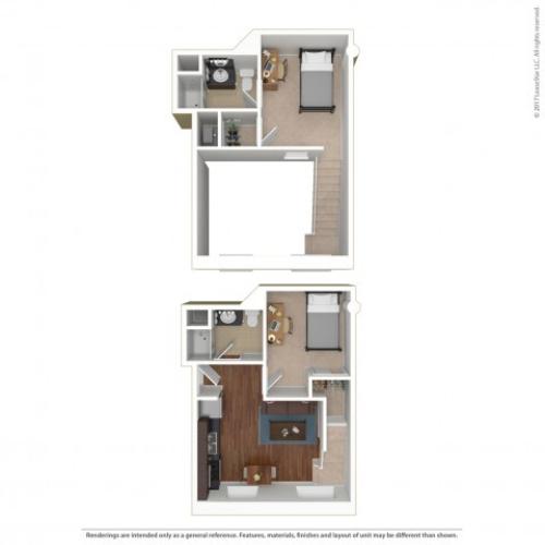 2 Bed, 2 Bath DinkyDome Shared 2 Bed Apartment Yugo Minneapolis