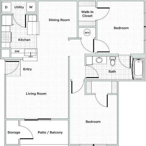 1 Bed, 1 Bath with Den-Renovated