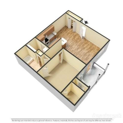 One Bed One Bath with Patio