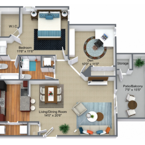 1 Bedroom with Den
