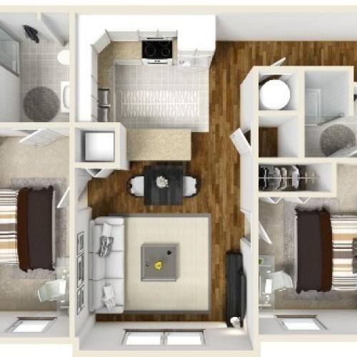 Abbotts Run Apartments - Carolina Floor Plan