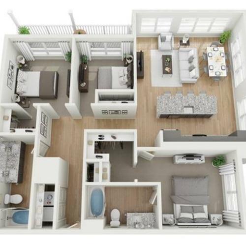 3 Bedroom Floor Plan/Advenir at Flowery Branch