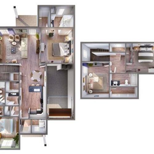 4 Bedroom 3 Bath Floor Plan | LEO at The Sanctuary