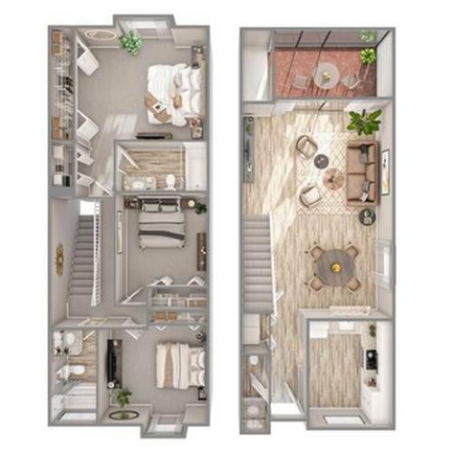 3 Bdrm Floor Plan | Coconut Creek Florida Apartments | Advenir at Cocoplum