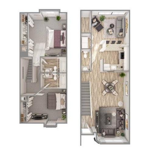 2 Bedroom Floor Plan | Apartments In Coconut Creek | Advenir at Cocoplum