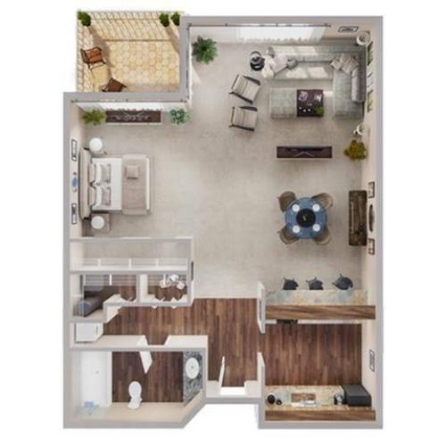 Studio Floor Plan | Apartments In Aurora Colorad | Advenir at Del Arte