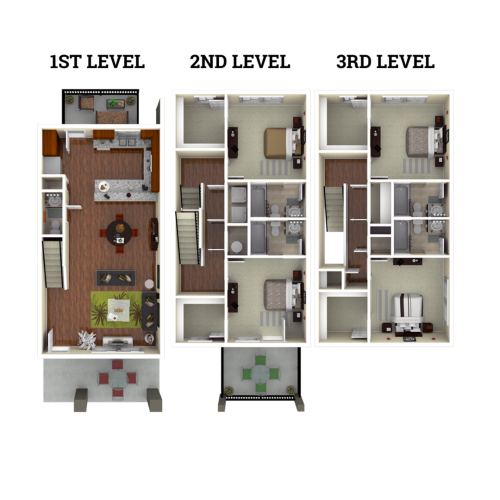 Lumpkin 4x4 4 Bed Apartment Cottages at Tucson