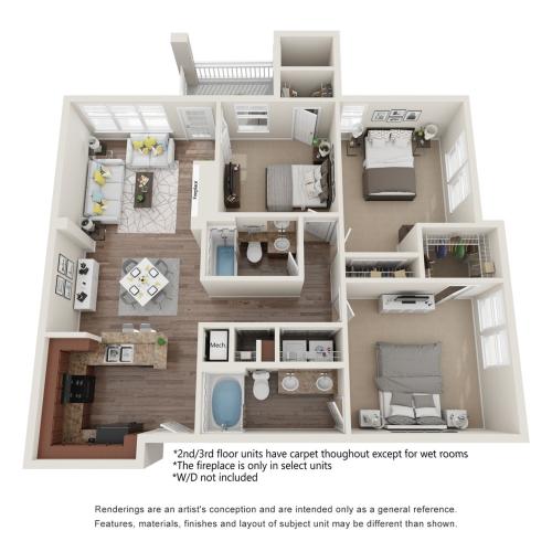 The Bridgestone 2 Bed Apartment Muirfield Village Apartments