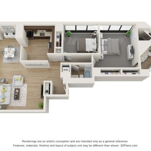 The Gratiot 1 Bed Apartment Riverfront Towers