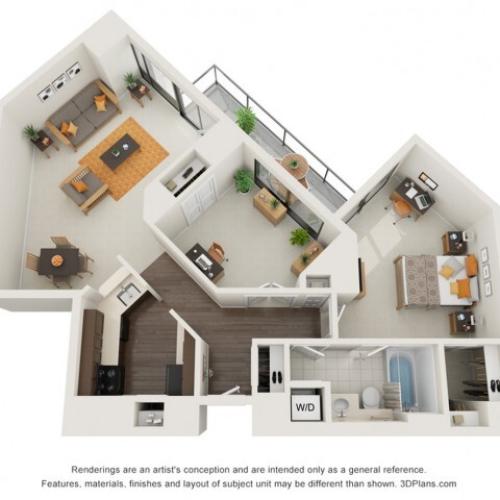 The Gratiot 1 Bed Apartment Riverfront Towers