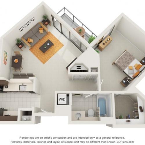 The Gratiot 1 Bed Apartment Riverfront Towers