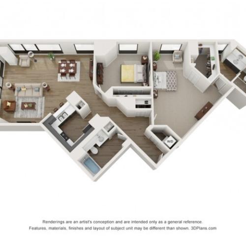 The Gratiot 1 Bed Apartment Riverfront Towers