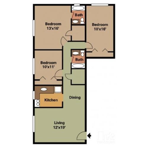 1 Bedroom 1 Bed Apartment Westmont Gardens Apartments