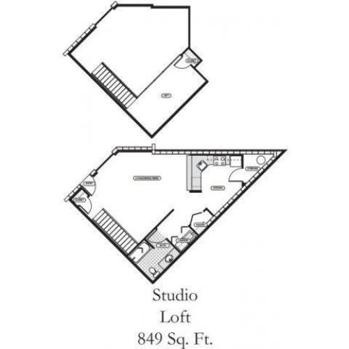 One Bedroom One Bath 1 Bed Apartment Trax at DuPont Station Apartments