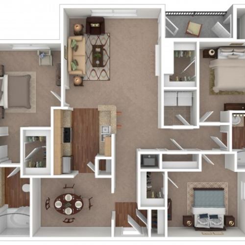 A1 1 Bed Apartment Stoneridge Farms at the Hunt Club Apartments