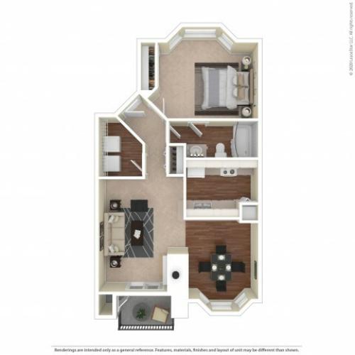 Alderwood One Bedroom One Bath 732 Square Feet | Westview Village Apartments