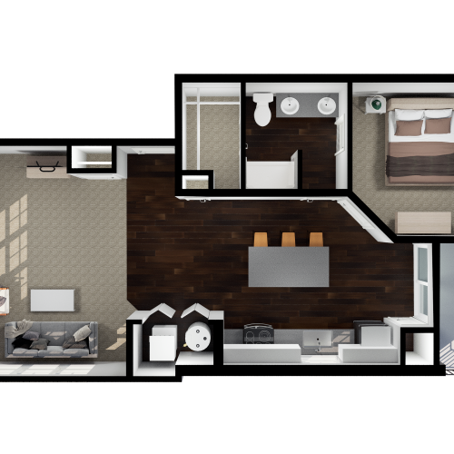 twobedroom garden style apartment home floor plan Find your happy
