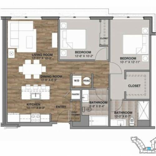 Two Bedroom - Penthouse K
