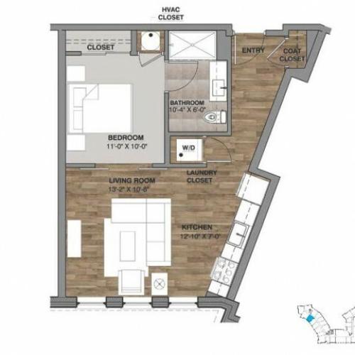 One Bedroom - Unit K