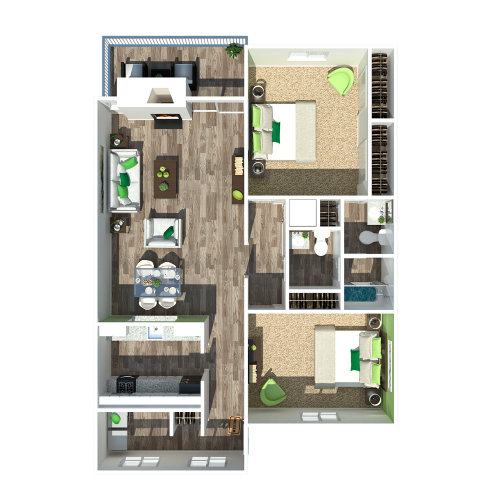 Two Bedroom | One Bathroom