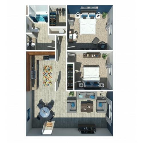 2 Bedroom 1 Bath