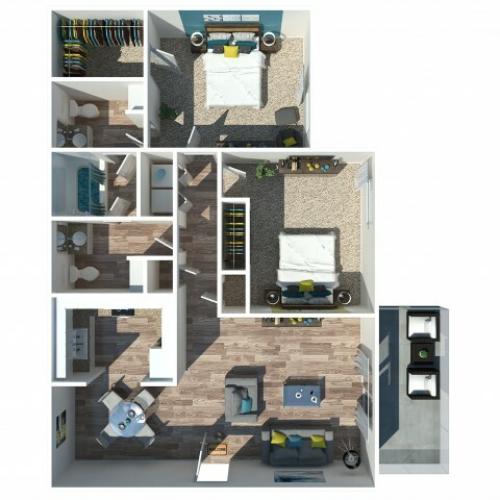 2 Bedroom Garden
