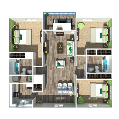 Three Bedroom Two Bathroom
