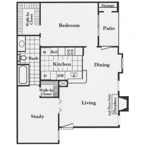 E2X2 2 Bed Apartment Forest Creek Apartments
